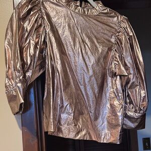 FARM Rio Metallic Bronze Blouse